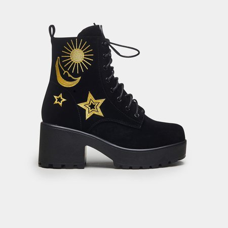 ASTRO Star and Moon Chunky Boots | Koi