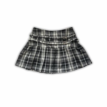 mall goth gray plaid skirt