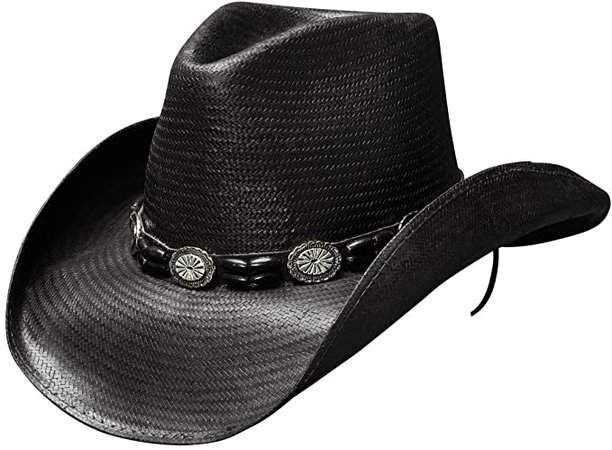 *clipped by @luci-her* Bullhide Black Hills - Straw Cowboy Hat at Amazon Men’s Clothing store: Cowboy Hats