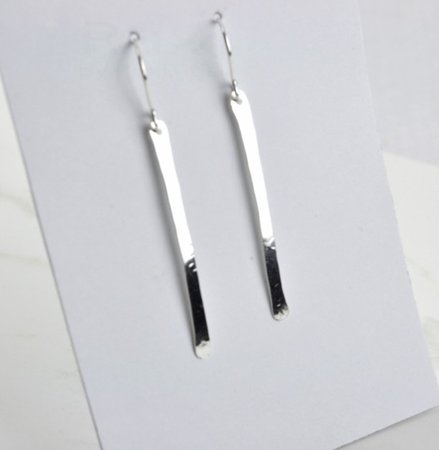 long silver stick earrings - Buscar con Google
