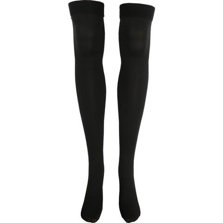Solid Opaque Thigh High Socks in Brown - Poppysocks