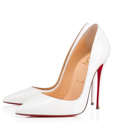 louboutin white heels