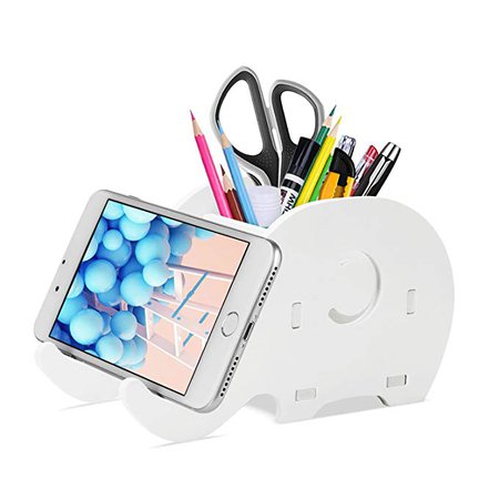Amazon.com: COOLOO Pencil Holder Cell Phone Stand, Cute Elephant Office Accessories Tablet Desk Bracket Compatible with iPhone iPad Smartphone, Desk Decoration Multifunctional Stationery Box Organizer.: Gateway