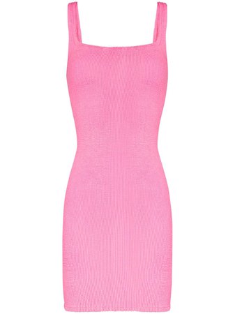 Hunza G fitted knitted tank dress