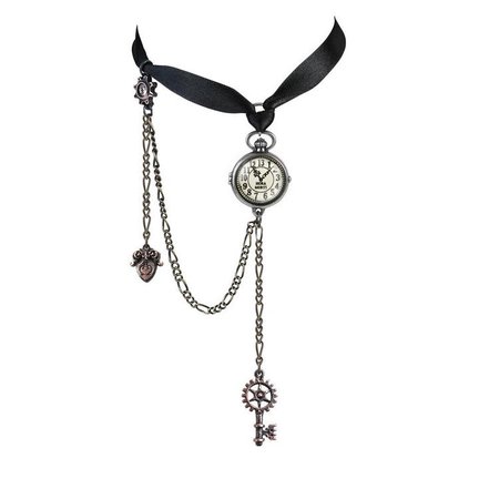 Alchemy Gothic Uncle Albert’s Timepiece Choker Necklace