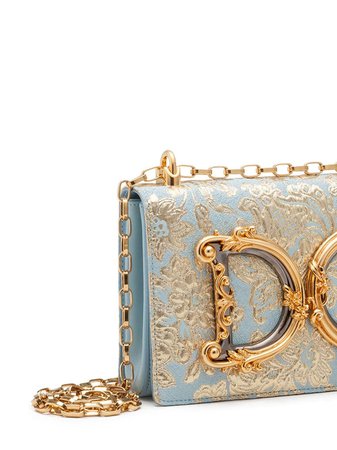 Dolce & Gabbana embroidered floral shoulder bag blue & neutral BB6498AW123 - Farfetch