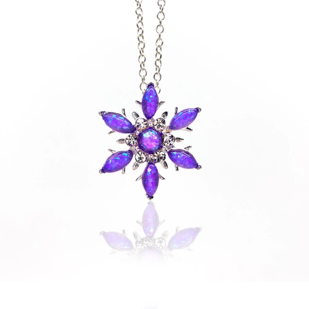 purple snowflake necklace