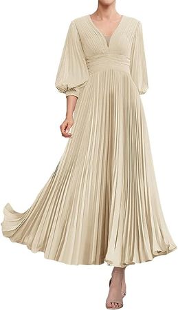 Amazon.com: Mother of The Bride Dresses for Wedding Party Gown Formal Evening Dresses Long Mother of The Groom Dresses Pleated : Clothing, Shoes & Jewelry