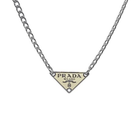 Shop PRADA 2024 SS Eternal Gold Eternal mini triangle pendant necklace in  yello (1JCA39_2FOW_F00Y4) by ElmShoesStyle | BUYMA