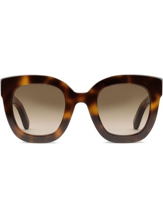 Gucci Eyewear Solglasögon Med Runda Bågar - Farfetch
