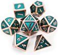 Amazon.com: Haxtec 7PCS Metal Dice Set Copper Teal DND Dice for Dungeons and Dragons Games-Glossy Enamel Dice Copper Teal: Toys & Games