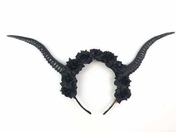 Halloween Dark Witch Devil Horn Cos Headband YV42389 | Youvimi