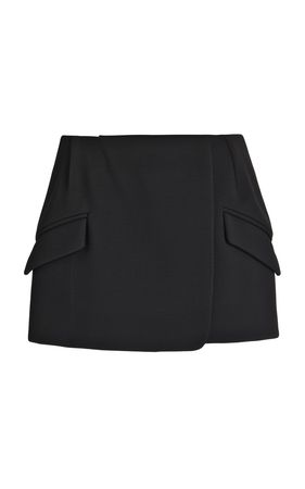 Payton Wool-Blend Mini Wrap Skirt By Simkhai | Moda Operandi