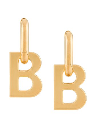 Balenciaga B-logo Earrings - Farfetch