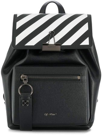 striped clip backpack