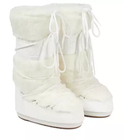 Moon Boot - Icon faux fur-trimmed snow boots | Mytheresa