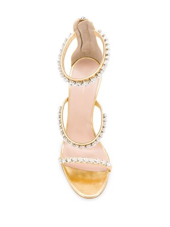 Giuseppe Zanotti Harmony Embellished Sandals E000122002 Gold | Farfetch