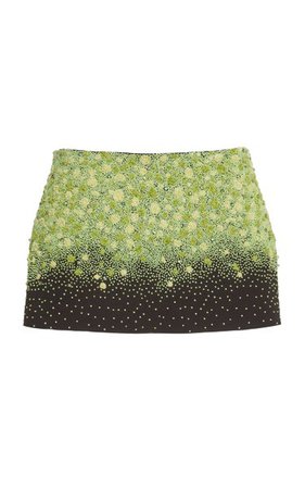 Embroidered Mini Skirt By Del Core | Moda Operandi