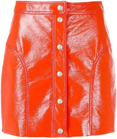 buttoned mini skirt