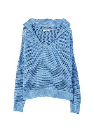 MANGO Hood net sweater