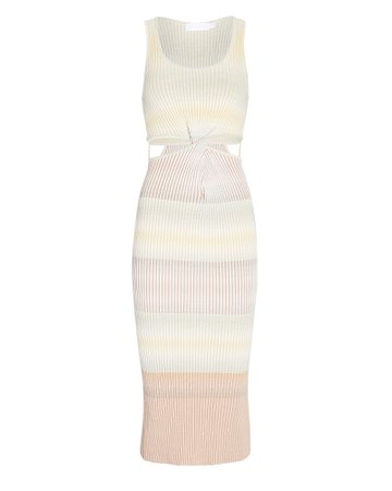Jonathan Simkhai Colleen Cut-Out Space Dye Midi Dress | INTERMIX®