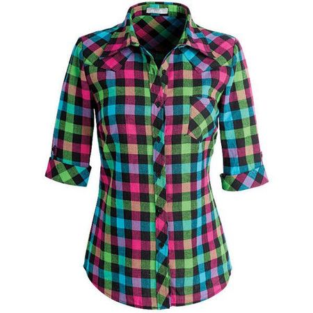 multicolor plaid shirt