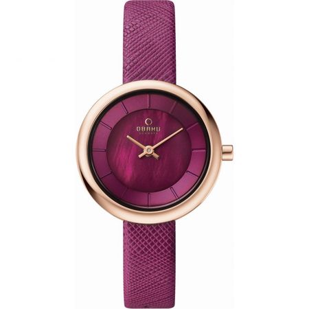 Obaku Rose Gold Magenta Watch – Baumann Jewellers