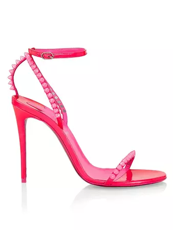 Shop Christian Louboutin So Me 100 Patent Leather Sandals | Saks Fifth Avenue