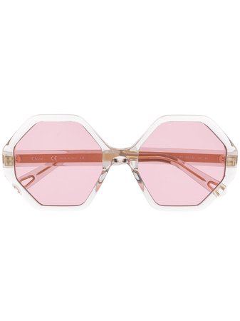 Chloé Eyewear Octagonal Frame Sungalsses - Farfetch