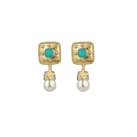 anona earrings turquoise pearls | Valére