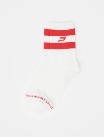 Beanpole White & Red Socks