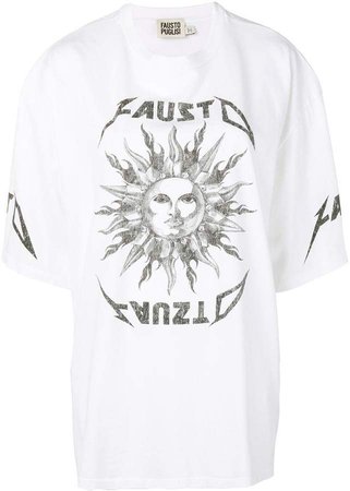 sun logo print T-shirt