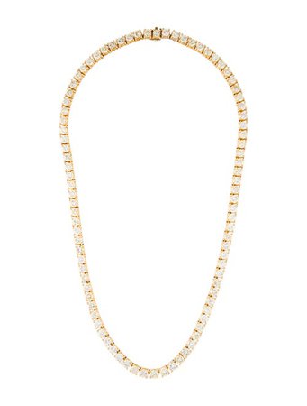 Necklace 14K 32.93ctw Diamond Tennis Chain Necklace - Necklaces - NECKL71809 | The RealReal