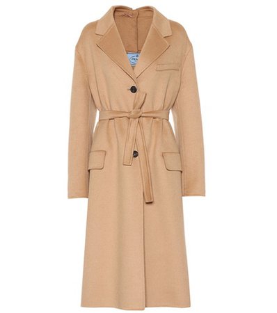 Wool and angora-blend coat
