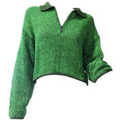 Pinterest - Vivienne Westwood Anglomania cropped jumper ($354) ❤ liked on Polyvore featuring tops, sweaters, shirts, crop top, green, jumper | My polyvore