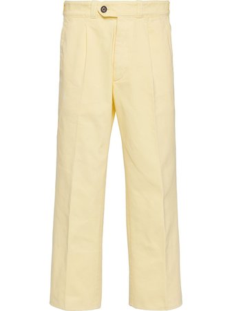 Prada Cropped straight-leg Trousers - Farfetch