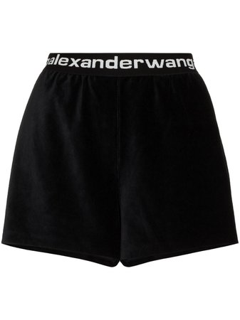 Alexander Wang Logo Waistband Shorts - Farfetch