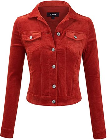 Amazon.com: FASHION BOOMY Women's Classic Corduroy Jacket - Long Sleeve Cropped Trucker Coat - Button Down Outwear: Clothing