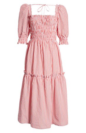 Topshop Stripe Midi Dress | Nordstrom