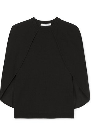 Givenchy | Cape-effect stretch-knit top | NET-A-PORTER.COM