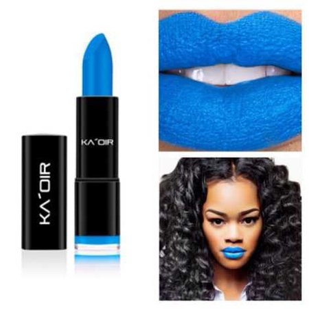 #SuperKute - HARLEM KNIGHT - Teyana Taylor's Blue Lipstick by KA'OIR Cosmetics - KEYSHIA KA'OIR