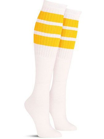 yellow knee high tube socks 1