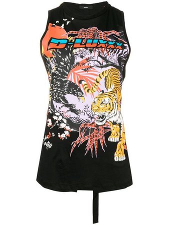 Diesel graphic print sleeveless top $188 - Shop SS19 Online - Fast Delivery, Price