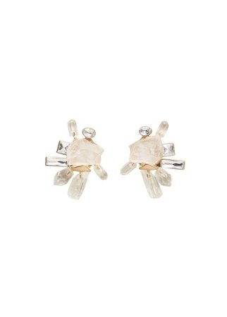 MANGO Transparent bead earrings