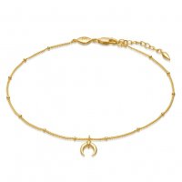 Lucy Williams Tiny Horn Anklet | 18ct Gold Vermeil | Missoma