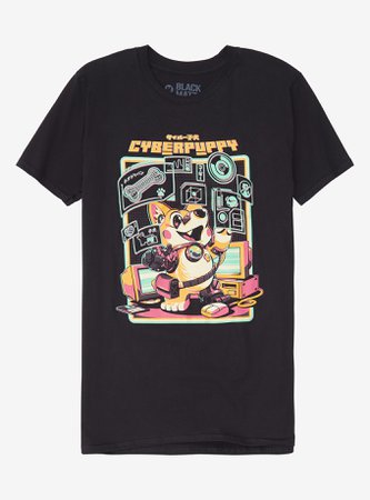 Cyber Puppy Corgi T-Shirt By Ilustrata