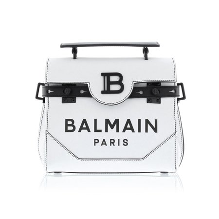 Balmain bbuzz flap bag logo wit met zwart - shoebaloo.nl/