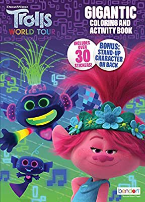 Amazon.com: Trolls DreamWorks World Tour 192-Page Coloring and Activity Book 47362: Toys & Games
