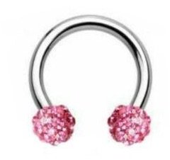 pink crystal septum ring