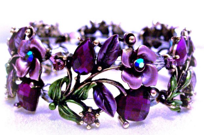 Purple Flower Bracelet